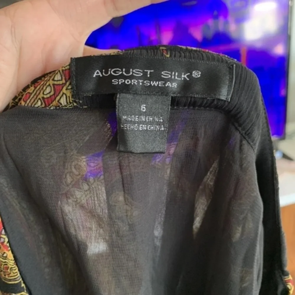 August Silk Women Black Casual Skirt‎ 6 Floral spring summer